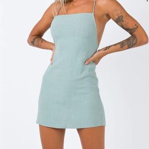 Princess Polly NWT Sinclair mini dress - sage green